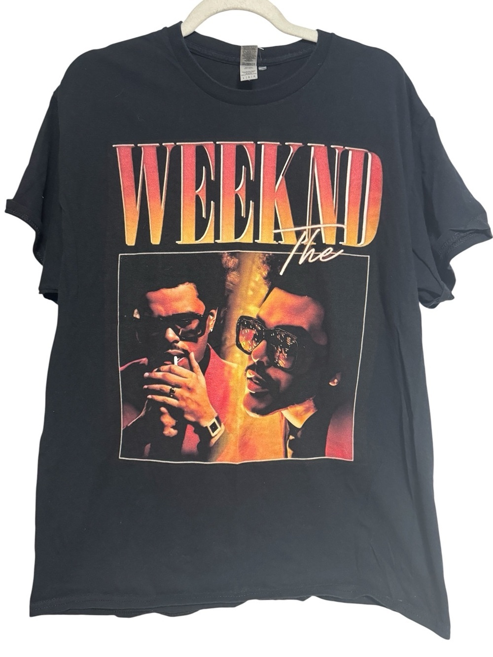 Gildan The Weeknd "After Hours" Vintage-Style R&B Graphic T-Shirt Unisex Sz L